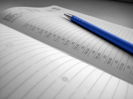 Kalender mit Stift Termin