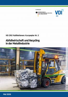 Titelbild VDIZRE Kurzpapier Abfallwirtschaft Rcycling Metallindustrie